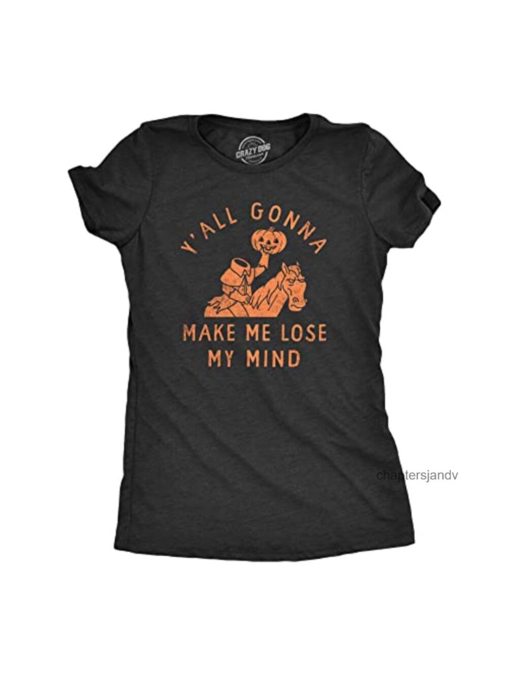 Funny Halloween Spooky October Graphic Tee Short Sleeve Crew Neck